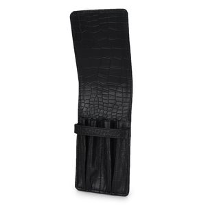 Estuche de Lujo para Bolígrafos, en Cuero Negro con Patrón de Cocodrilo, Hecho a Mano, con Impresión Serigráfica, Protector y Organizador, Compatible - Product Image 5