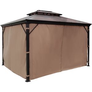 Gazebo in Alluminio 3x3m con Tetto a Doppio Livello e Rete Permanente per Giardino e Patio Esterno Versatile - Product Image 1