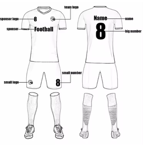 Maillots de sport de haute qualité, confortables et élastiques, logo personnalisable, ensemble de maillots de football pour adultes, séchage rapide - Product Image 3