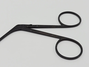 Tijeras Curvas de Precisión de Ébano con Mandíbula Microcurvada para Zurdos, Acabado Negro, para Disección de Tejidos Delicados, de Vaslcare - Product Image 3