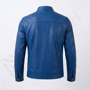 Chaqueta de Cuero para Hombre, Estilo Bomber, de Primera Calidad, al por Mayor, con Logotipo Personalizado, Impermeable, Ecológica, a la Moda, para Motocicleta - Product Image 2