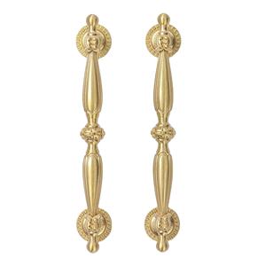 Poignée de porte en laiton vintage de luxe avec finition bicolore, poignée artisanale de qualité supérieure pour les portes principales des hôtels et des complexes hôteliers - Product Image 4