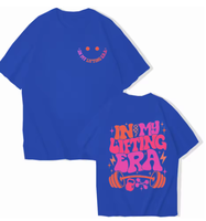 Be Happy Lift Heavy Tee Shirt Kadınlar için Komik Egzersiz Ağırlık Kaldırma Grafik Üstleri Spor Salonu Anne Kısa Kollu T-shirt