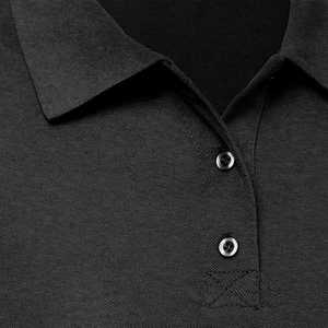 Polo de golf personnalisé OEM pour femme, col et poignets verts, respirant, tricoté, imprimé tendance, vente en gros, polos en coton personnalisables - Product Image 3