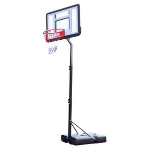 Canestro da Basket Portatile Regolabile in Altezza con Tabellone in PVC, Design Trasparente, Cerchio Resistente per Giocatori Adolescenti - Product Image 1