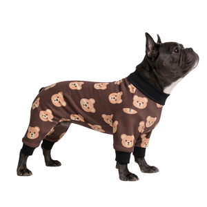 Pijama Enterizo para Perro con Estampado de Oso Negro, Ropa de Dormir Suave y Elástica para Mascotas, Cómoda y Transpirable para Todas las Estaciones, para Perros Pequeños y Medianos, para Interiores - Product Image 3