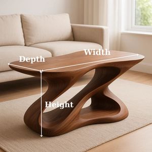 Mesa de centro de madera en tonos tierra que realza el ambiente cálido y la comodidad de la sala de estar - Product Image 4