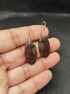 ต่างหูหินไทเกอร์อายสีน้ำตาลรูปไข่ทรงใหม่ปี 2026 สำหรับผู้หญิง - Product Image 4