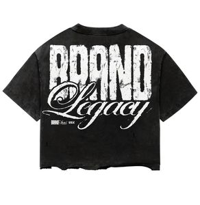 Camisetas Personalizadas con Logotipo para Hombre, 100% Algodón, Talla Grande, Estilo Vintage, Corte Holgado Informal, Estampado Digital con Letras, Impresión DTG - Product Image 3
