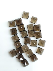 Cuarzo Ahumado Natural de 9MM, Corte Princesa Cuadrado, Gema Suelta de la Mejor Calidad para Joyería y Fabricación de Collares - Product Image 2