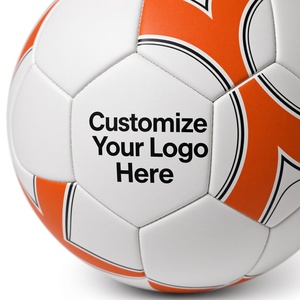 Customizable Soccer Ball Size 5 White with Orange Pattern Durable <b>Training</b> <b>Football</b> for Indoor Outdoor Use - Product Image 3