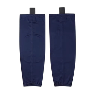 Navy Blue Knee High <b>Leg</b> <b>Warmers</b> Solid Color Knitted Regular Style Unisex Sports Socks - Product Image 1
