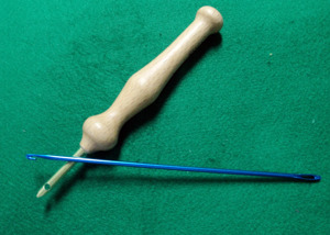 AA0269 Wood Handle Punch <b>Needle</b> with <b>threader</b>|Wooden Punch <b>Needle</b> Craft Tool With Metal Tip For Handmade Crochet Projects - Product Image 3
