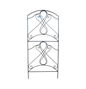 Panneau de treillis en fer noir élégant pour l'aménagement paysager extérieur, balcon et support de plantes pour terrasse - Product Image 1