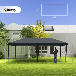 "20' X 10' Pop-up <b>Canopy</b> <b>Tent</b> with Steel Frame & Carry Bag for Outdoor BBQ & Events" - Product Image 3