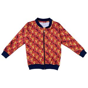 เสื้อแจ็กเก็ตโพลีพิมพ์ลายเสือแขนเต็มตัวสีแดง - Product Image 1