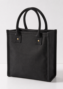 Canvas Tote <b>Bag</b> With Pink Handles <b>Medium</b> <b>Size</b> Daily Shopping <b>Bag</b> - Product Image 4