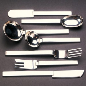 Juego de cubiertos de acero inoxidable de aspecto moderno de lujo con diseño único Cubiertos modernos de alta calidad para boda Restaurante Hogar - Product Image 3