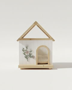 Casa Moderna para Gatos de Cedro con Techo Acrílico, Refugio para Mascotas de Madera Blanca para Interiores y Exteriores, para Gatos y Perros Pequeños - Product Image 5
