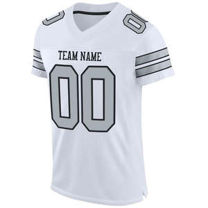 Maillot de football personnalisé pour homme, série blanche, impression par transfert thermique, manches longues, respirant, séchage rapide, 100% coton - Product Image 3