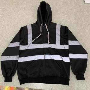 Veste de travail imperméable pour homme, softshell haute visibilité, avec capuche, fermeture éclair, caractéristiques de sécurité pour l'extérieur et l'atelier, avec éléments réfléchissants - Product Image 5