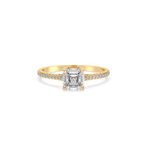 REYES New Arrival Asscher Cut 1.23 Carat Moissanite <b>Solitaire</b> <b>Rings</b> in 925 Sterling <b>Silver</b> GRA Certified Fine Jewelry For Women - Product Image 2