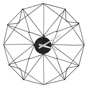 Luxury 60cm Large <b>Wall</b> <b>Clock</b> Modern Minimalist Black Metal Line Design Silent Quartz Movement for Premium Home Office <b>Decor</b> - Product Image 1