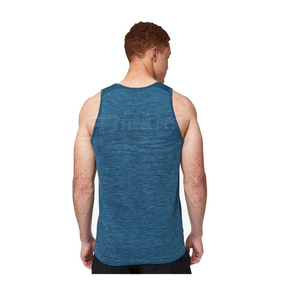 High Quality OEM Men's Casual Sports tank Top Knitted Breathable Eco-friendly 100% <b>Polyester</b> <b>Tie</b>-dye Effect Front Customized - Product Image 3