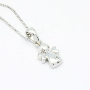 Collar con Colgante de Ángel en Plata de Ley Hecho a Medida, Joyería de Moda con Baño de Rodio y Circonita como Piedra Principal, Set de Regalo - Product Image 5