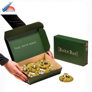 Caja de Embalaje para Galletas de Cartón Kraft Impresa Personalizada con Logotipo para Panadería y Entrega de Alimentos - Product Image 4