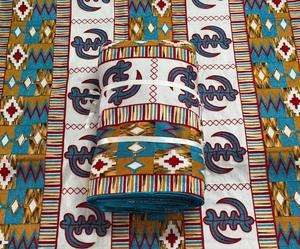 Printed Cotton <b>Fabric</b> Woven <b>Textile</b> Geometric Pattern Cloth for Garment <b>Home</b> Decor - Product Image 3