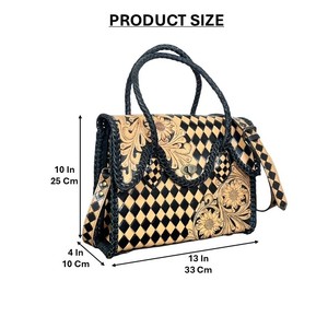 Bolsos Tote de Cuero a Cuadros Hechos a Mano, Elegantes y Novedosos 2026, Bolsos de Hombro de Lujo con Correa Ajustable para Mujer, Regalos para Mujer - Product Image 2