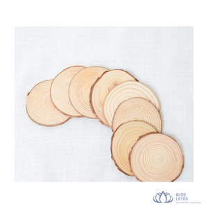 MÁS VENDIDO Posavasos de Panel de Madera Ecológico con Base Finamente Pulida para Mesa de Comedor, Escritorio de Oficina, Decoración Loto Azul Moderno - Product Image 1