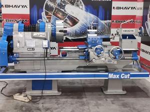 Extra Heavy Duty CNC <b>Lathe</b>-7 Belt Driven 2-Axis Machine 100mm Spindle Bore 4-Station Turret Bhavya Machine <b>Tools</b> - Product Image 2