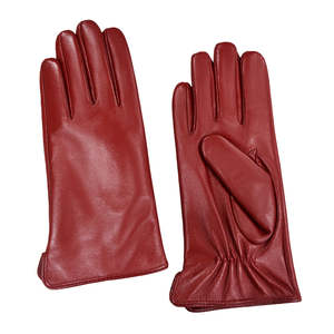 Gants d'hiver en cuir de chèvre pour femmes, style simple et uni, pour le ski et les sports de plein air - Vente en gros - Product Image 1