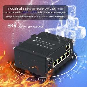 Extensor de Red Industrial PoE de 5 Puertos con PoE++ (95W de Entrada / 71W de Salida), 2 Ranuras SFP, Sin Necesidad de Alimentación Local, -40 ° De la C a la 80 ° C - Product Image 5