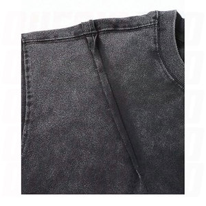 T-shirt Homme Col Rond Manches Courtes Coupe Droite Épaules Tombantes Coton Lavé Streetwear Athlétique Décontracté Respirant Été - Product Image 4