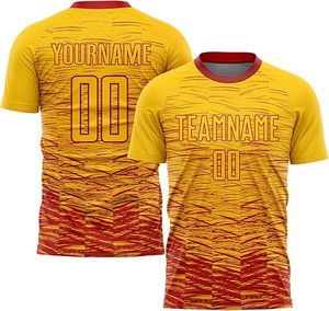 Uniforme de Fútbol Personalizado Transpirable de Manga Corta con Estampado Rojo y Blanco, Negro y Verde, Camisetas de Tailandia - Product Image 5