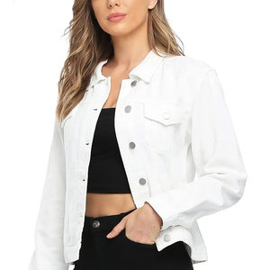 Veste en jean pour femme, tendance et très vendue, légère, écologique, avec logo personnalisé imprimé - Product Image 1