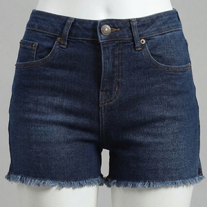 Shorts Oxford para Mujer, Lavado Desgastado Personalizado, Bordes Crudos, Tela Oxford, Corte Regular, Estilo Urbano, Logotipo Personalizado, Transpirable, Verano, 100% - Product Image 4