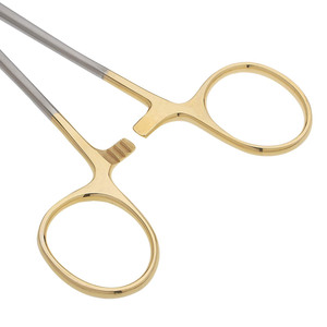 TC Ryder Manual Micro Needle Holder Driver 6 Inch Gold <b>Ring</b> <b>Tungsten</b> Carbide Reusable Surgical Microsurgery Instrument - Product Image 6