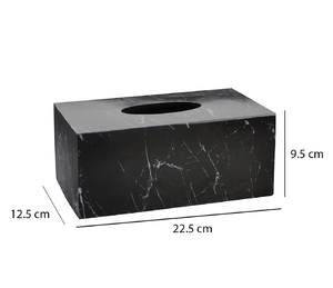 Custom JANNAT EXPORT Modern Stylish Eco-Friendly Marble Finish Napkin Holder Tissue Box for Hotel Restaurant Luxury Bathroom - Product Image 5