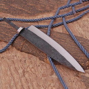 Cuchillo de Chef de Acero Inoxidable de Alta Calidad, Hecho a Mano, con Hoja Recta de 9 Pulgadas, Estilo Rat Tail, con Punta Caída, Hoja en Blanco de 0.5mm de Grosor - Product Image 5