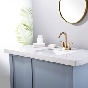 Rubinetto per bagno camper a 2 maniglie con interasse da 4 pollici, tappo di scarico a scomparsa e tubi di alimentazione, rubinetto per lavabo - Product Image 6