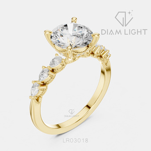 Élégante bague en or blanc 14 carats avec diamant de laboratoire rond de 2,00 carats, certifiée IGI, couleur F+, clarté VS+, bijoux de fiançailles et de mariage - Product Image 6