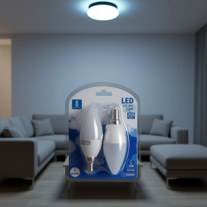 Lampadina a LED C37 E14 3W 255 Lumen 6400K Luce bianca fredda Confezione da 2 - Product Image 3