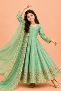 ชุดเดรส Anarkali ดีไซน์ใหม่ล่าสุด คุณภาพพรีเมียม น้ำหนักเบา สำหรับเด็กผู้หญิง มีจำหน่ายจาก Samp Corporation - Product Image 2