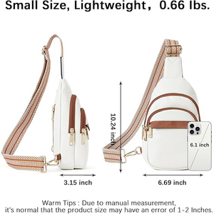 Leather Crossbody Bag Crescent Shape Smooth Finish Polyester Lining <b>Waterproof</b> Adjustable Detachable Outdoor Hiking Fashion - Product Image 3