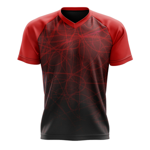Nouvelle Arrivée T-shirts Sportifs Personnalisés Col en V Tricotés Écologiques Coupe Ample Streetwear Marque You Noir Tenue d'Équipe - Product Image 3