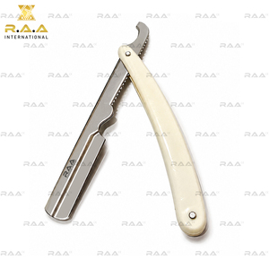 Rasoir de barbier en acier inoxydable, couteau pliant durable pour rasage avec logo personnalisé R.A.A - Product Image 3